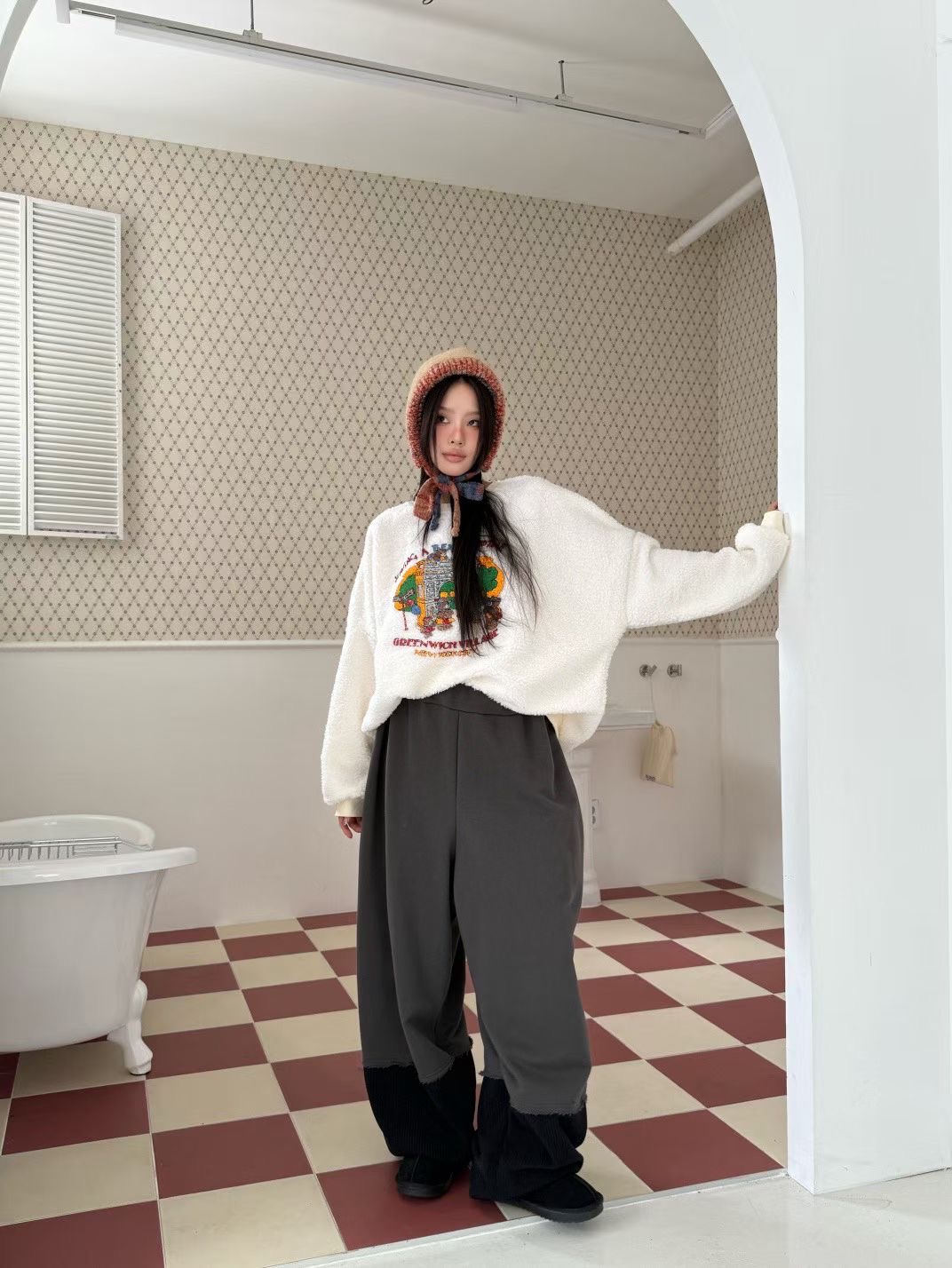 GISELE東大門㊣實拍女士新品時尚推薦休閑人氣熱賣休閑褲腰帶GISELE休閑褲圖色2