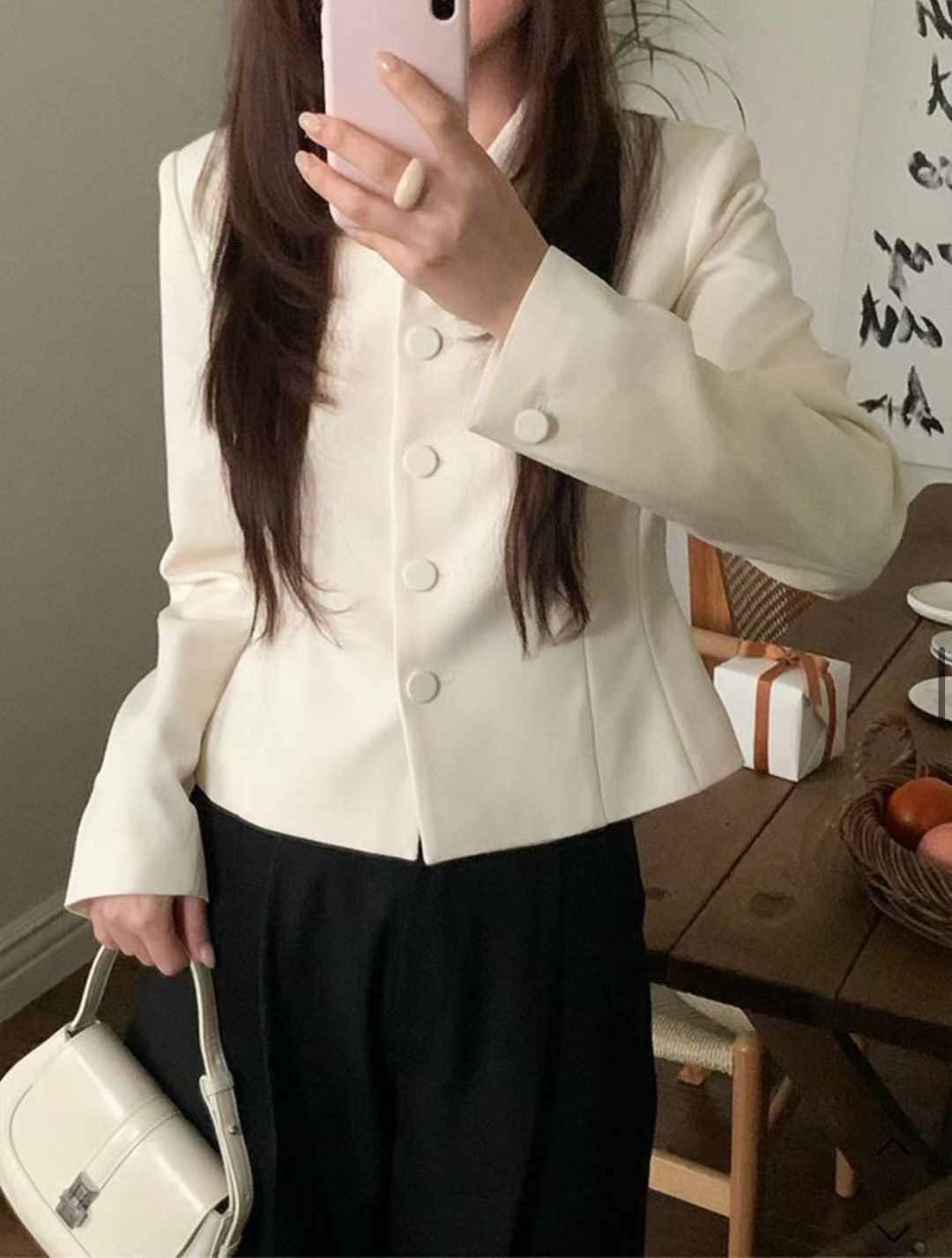 LOUNGE VERA東大門㊣代購女裝新品推薦職業休閑人氣時尚夾克LOUNGE VERA-2件訂夾克圖色1