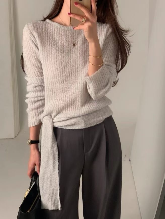 LOUNGE VERA韓國直郵㊣女士新品休閑職業推薦真品時尚針織衫LOUNGE VERA-2件訂針織衫圖色1