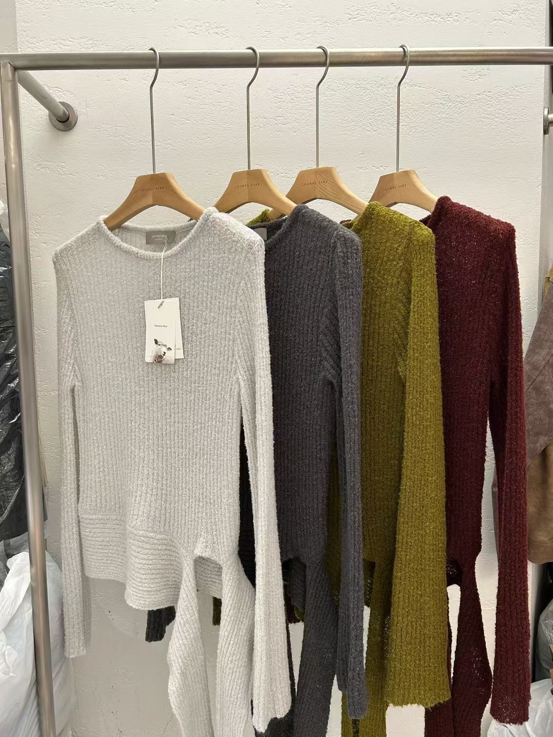 LOUNGE VERA韓國直郵㊣女士新品休閑職業推薦真品時尚針織衫LOUNGE VERA-2件訂針織衫圖色3左三色