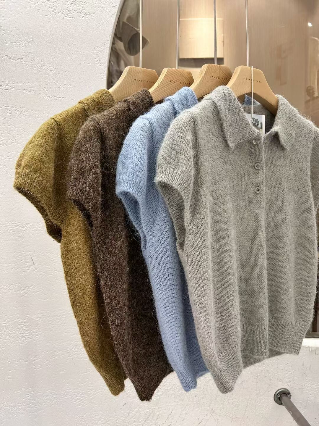 LOUNGE VERA東大門㊣實拍女裝新品職業真品休閑針織衫羊駝毛LOUNGE VERA-2件訂針織衫