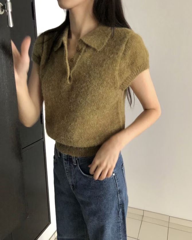 LOUNGE VERA東大門㊣實拍女裝新品職業真品休閑針織衫羊駝毛LOUNGE VERA-2件訂針織衫圖色1