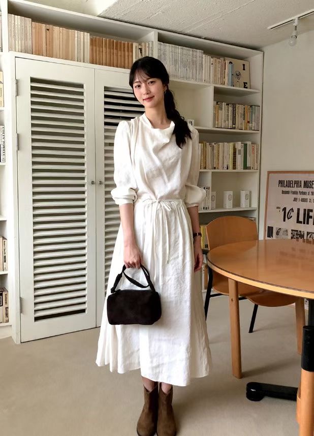 LOUNGE VERA東大門㊣實拍女裝新品25秋冬職業熱賣時尚連衣裙LOUNGE VERA-2件訂連衣裙圖色1