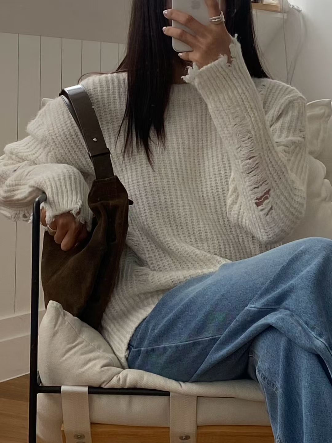 ALL OF US東大門㊣代購女士新品推薦休閑人氣職業熱賣毛衣ALL OF US毛衣圖色1