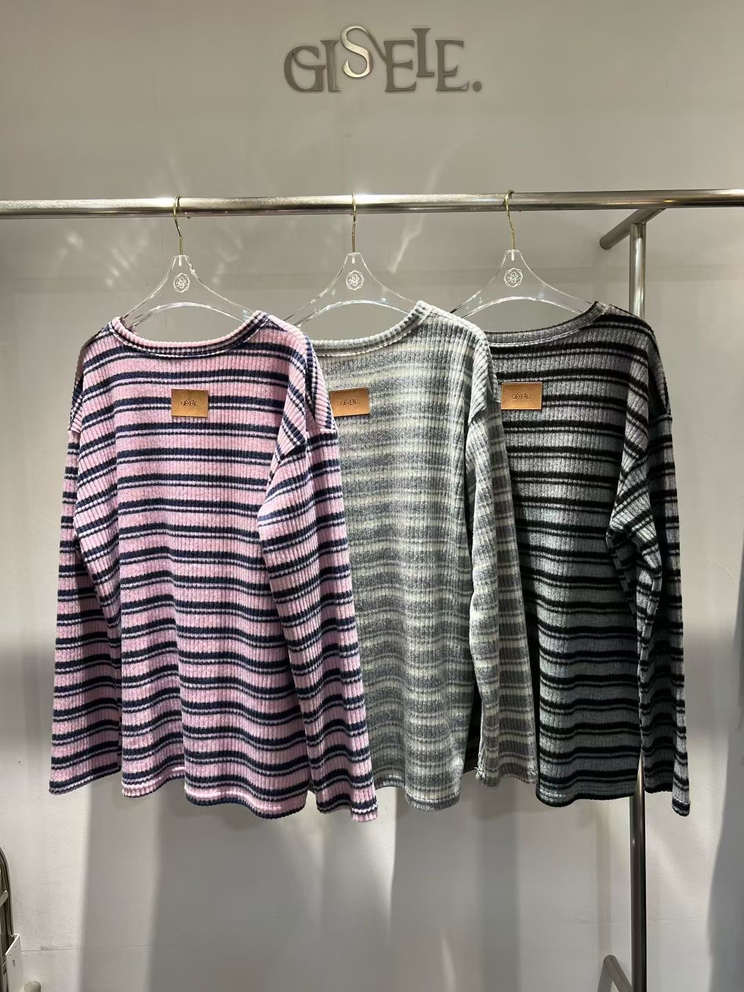 GISELE韓國直郵㊣女士新品休閑推薦真品職業時尚熱賣長袖T恤GISELE長袖T恤