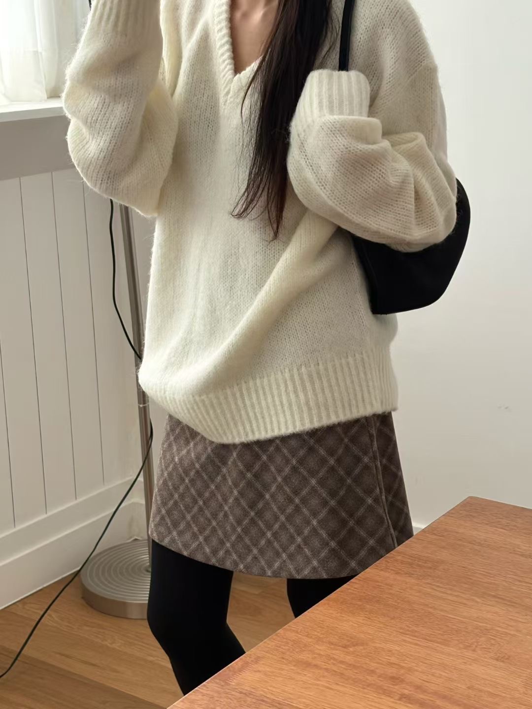 ALL OF US東大門㊣實拍女裝新品熱賣人氣25秋冬職業真品短裙ALL OF US短裙