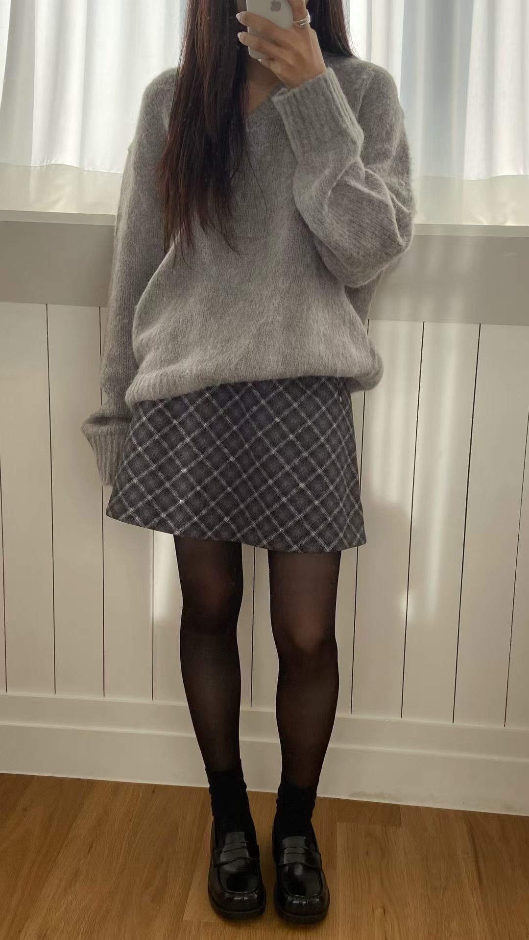 ALL OF US東大門㊣實拍女裝新品熱賣人氣25秋冬職業真品短裙ALL OF US短裙圖色1