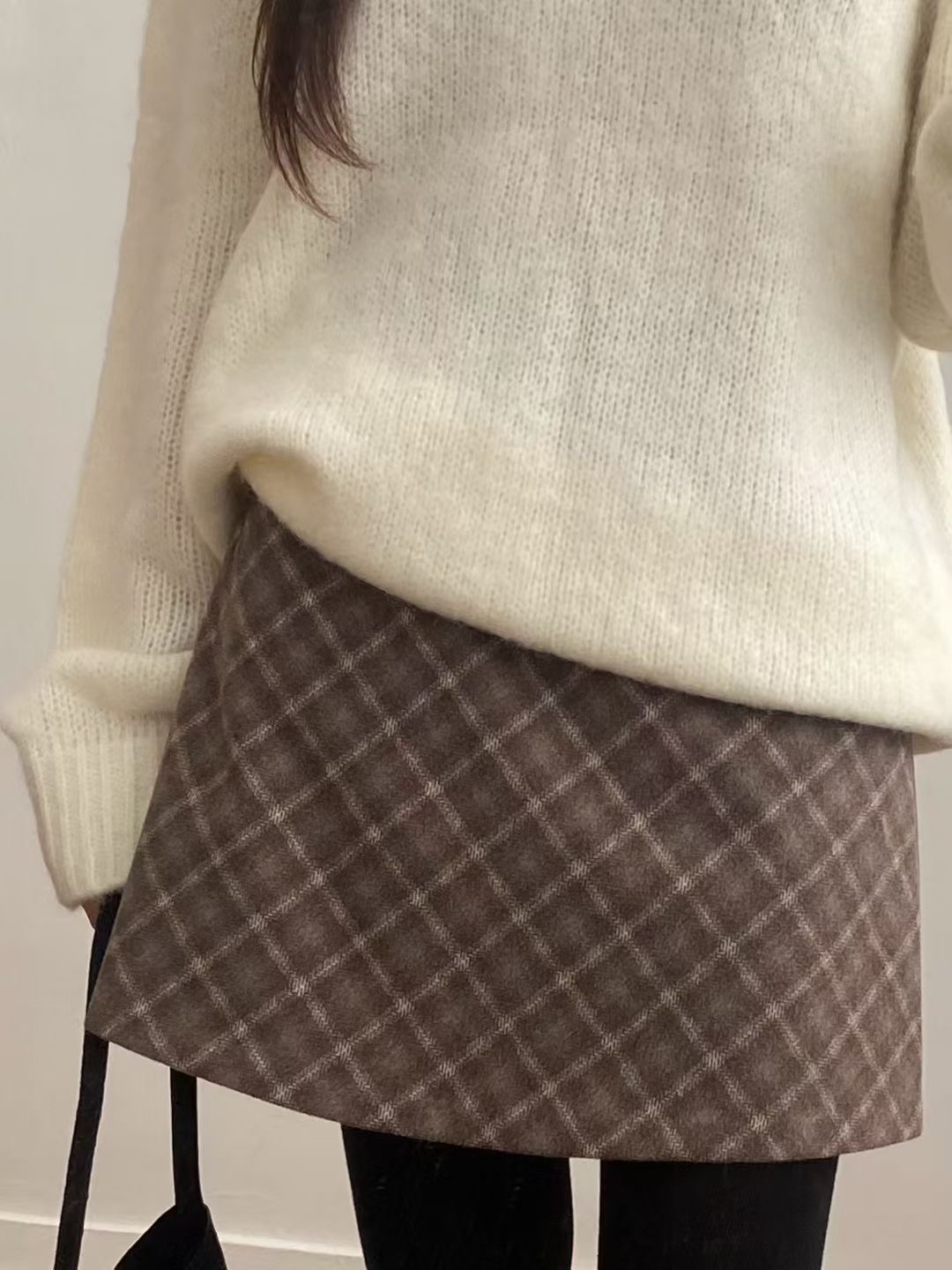 ALL OF US東大門㊣實拍女裝新品熱賣人氣25秋冬職業真品短裙ALL OF US短裙圖色2