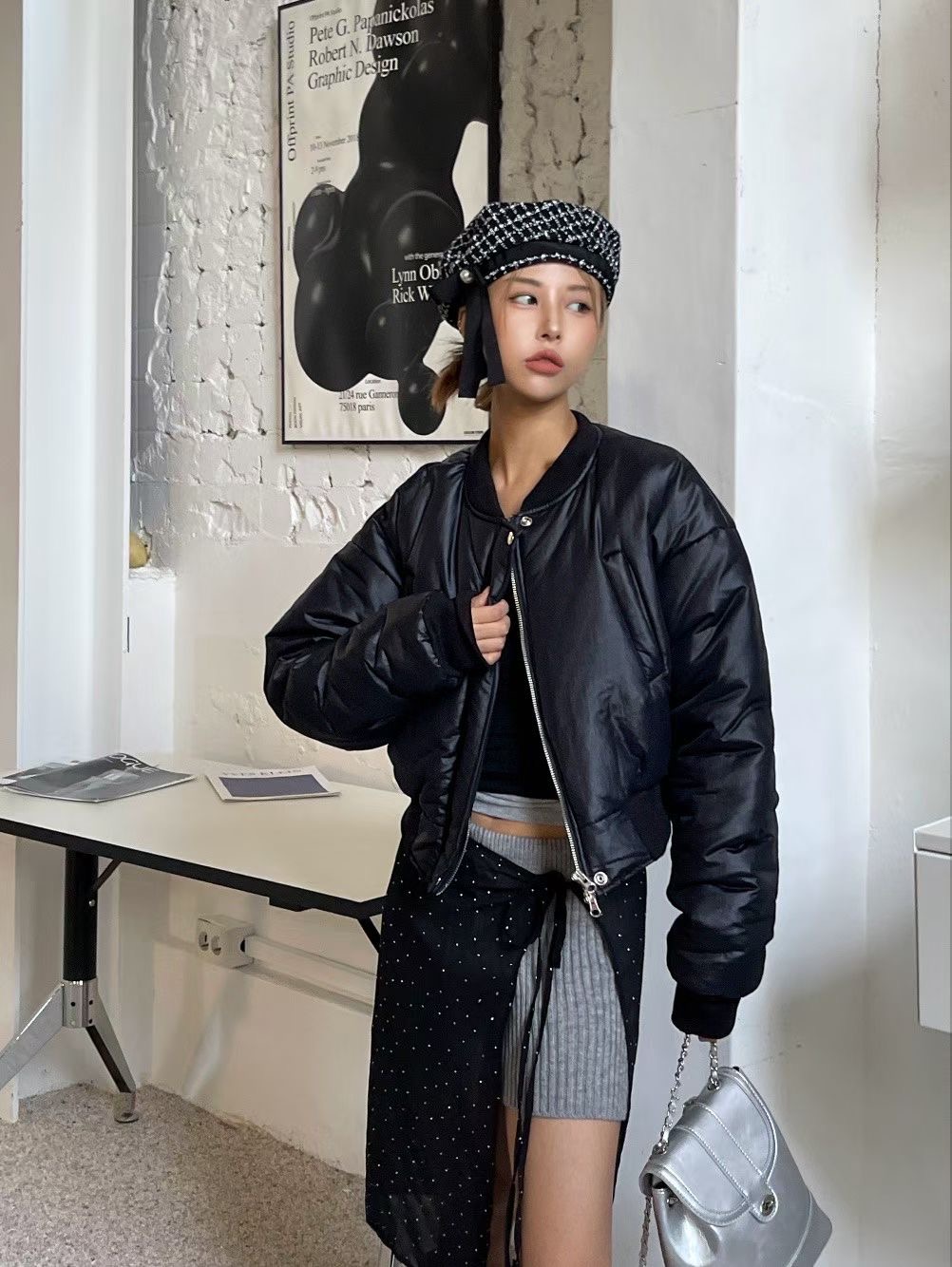 GISELE東大門㊣直郵女裝新品熱賣休閑職業推薦25秋冬時尚夾克GISELE夾克圖色1