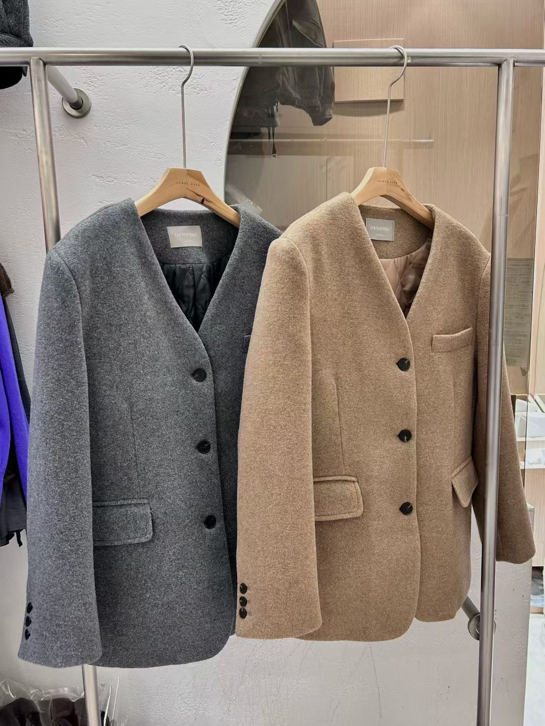 LOUNGE VERA東大門㊣代購女裝新款推薦時尚熱賣職業25秋冬夾克LOUNGE VERA-2件訂夾克