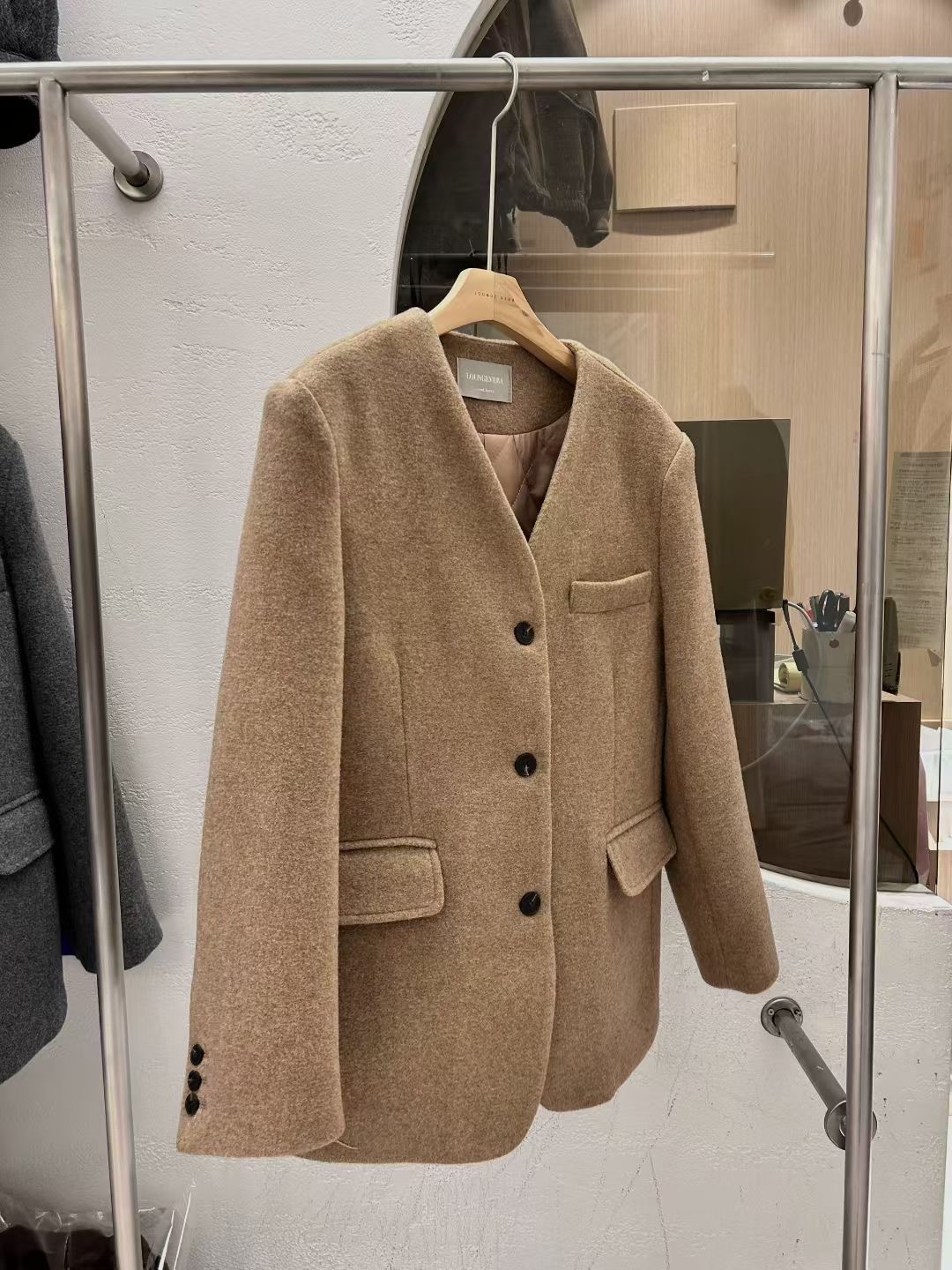 LOUNGE VERA東大門㊣代購女裝新款推薦時尚熱賣職業25秋冬夾克LOUNGE VERA-2件訂夾克圖色2