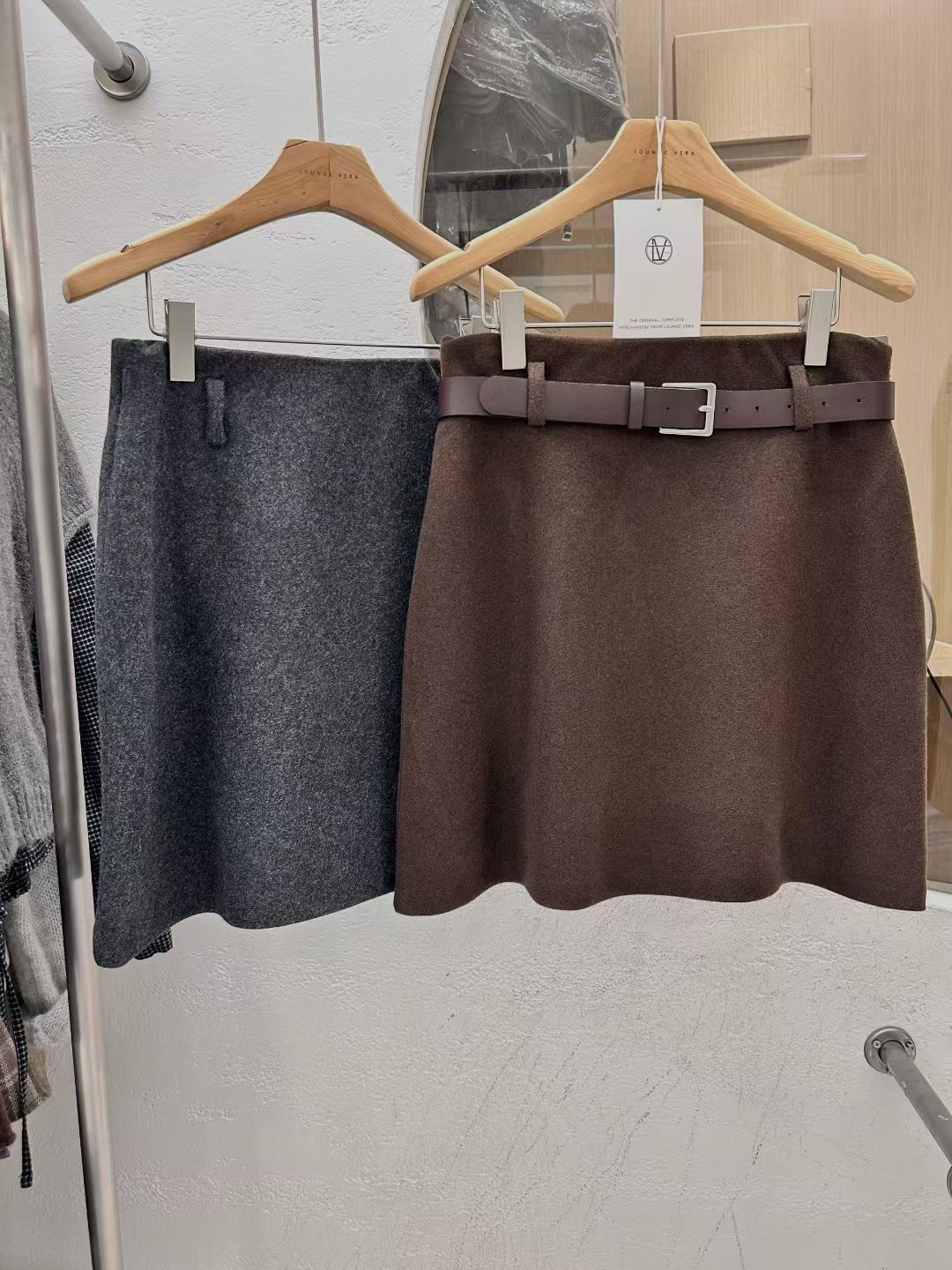 LOUNGE VERA東大門㊣實拍女士新品時尚半身裙中短裙不含腰帶LOUNGE VERA-2件訂半身裙/中短裙
