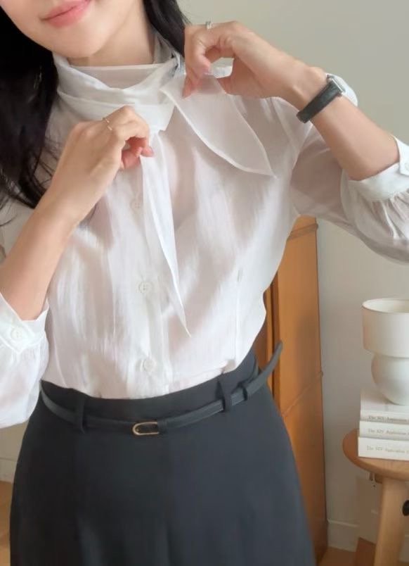 LOUNGE VERA東大門㊣代購女士新款職業休閑時尚襯衫蕾絲衫LOUNGE VERA-2件訂襯衫/蕾絲衫圖色3