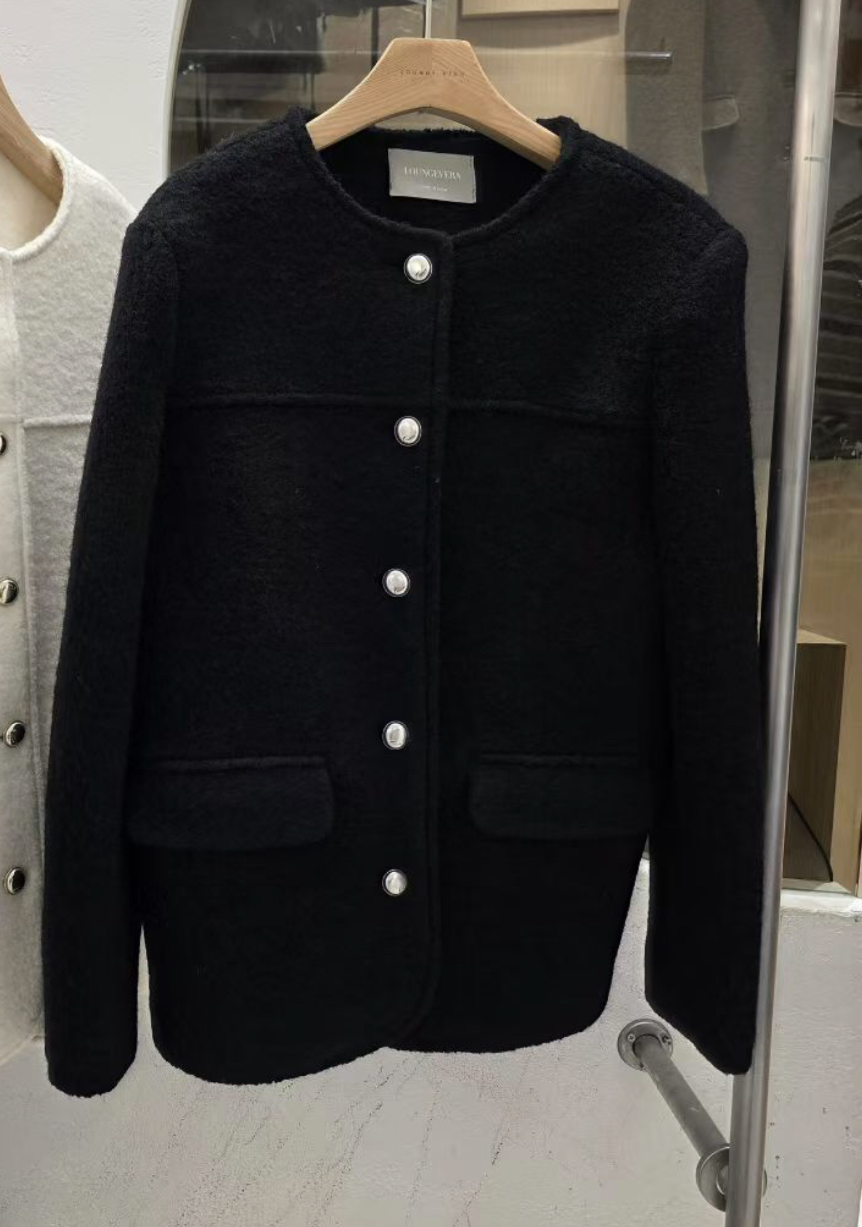 LOUNGE VERA東大門㊣代購女士新品推薦熱賣休閑人氣夾克羊毛LOUNGE VERA-2件訂夾克圖色2