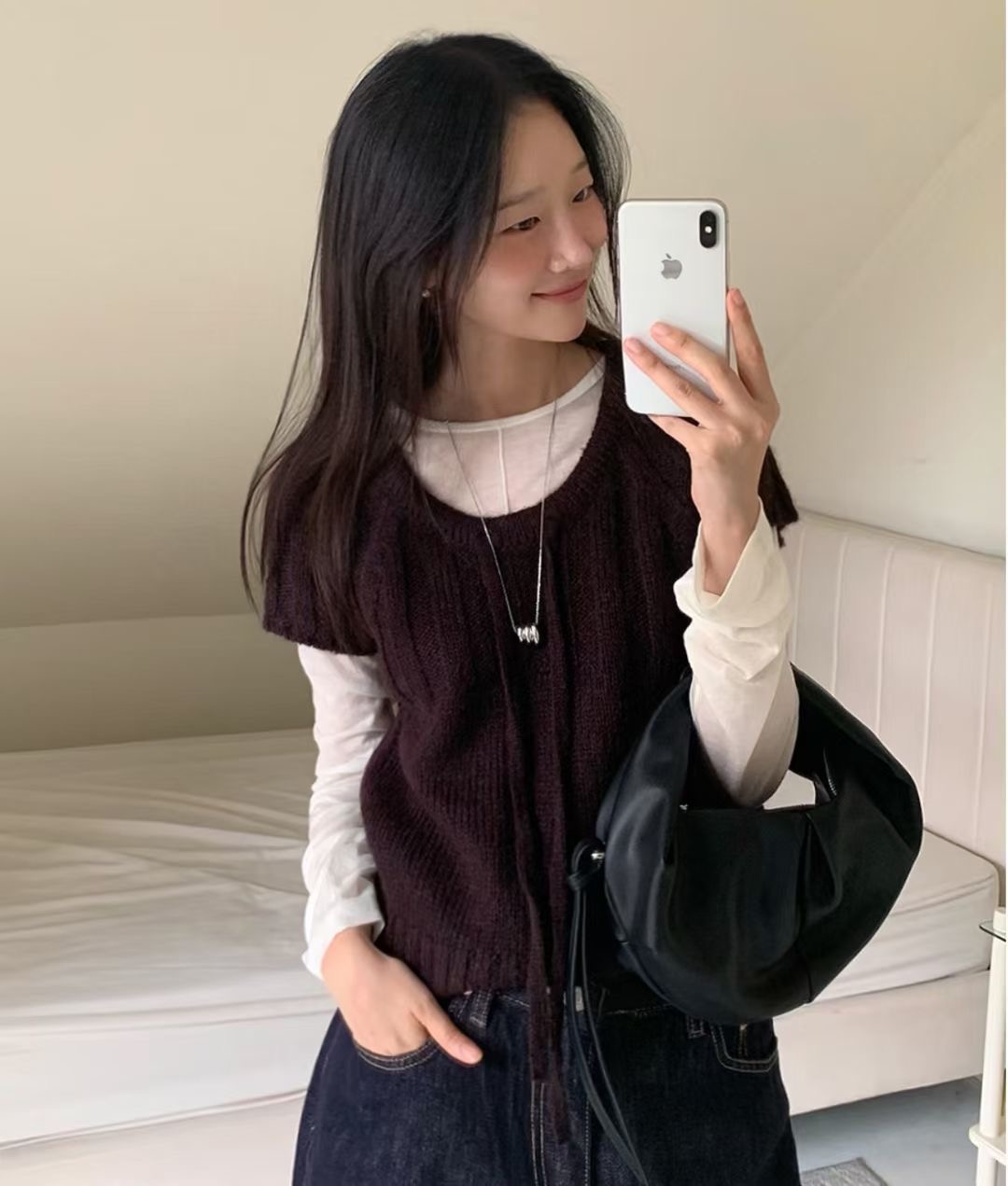 ALL OF US韓國直郵㊣女士新品熱賣25秋冬休閑針織衫不含內搭ALL OF US針織衫