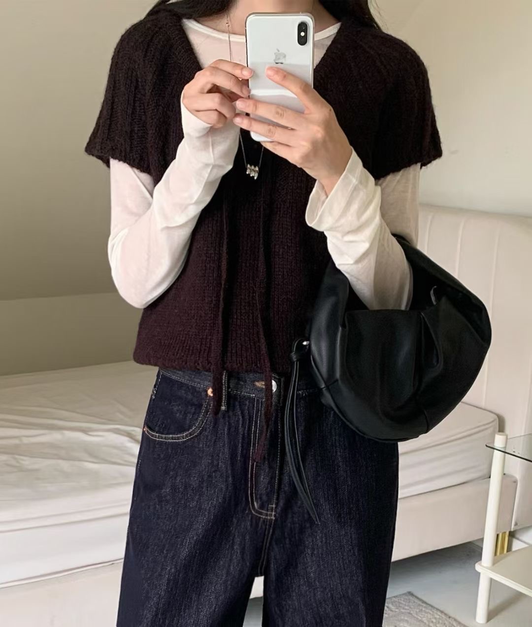 ALL OF US韓國直郵㊣女士新品熱賣25秋冬休閑針織衫不含內搭ALL OF US針織衫