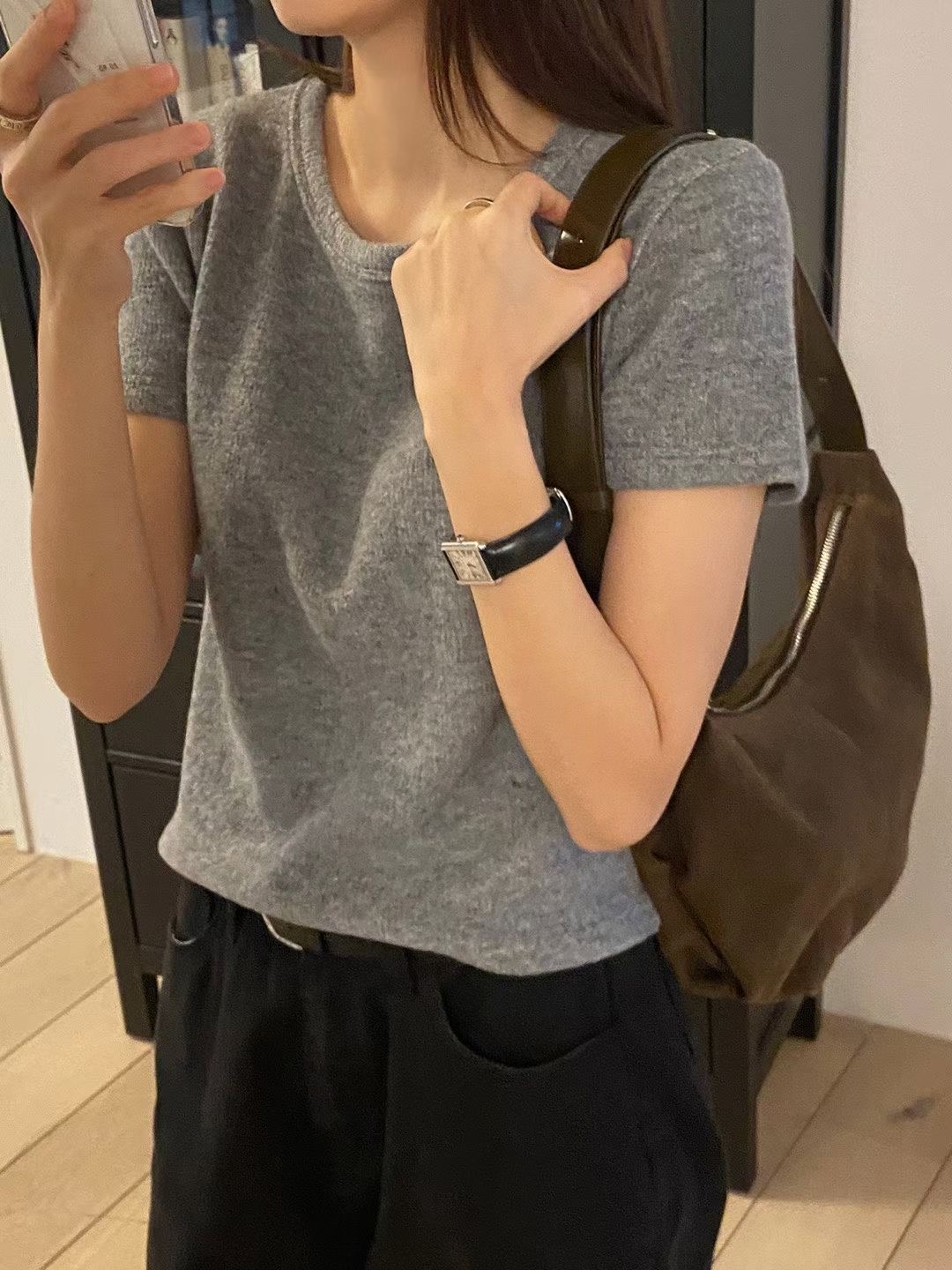 ALL OF US韓國直郵㊣女裝新款真品熱賣人氣25秋冬時尚T恤ALL OF UST恤圖色2