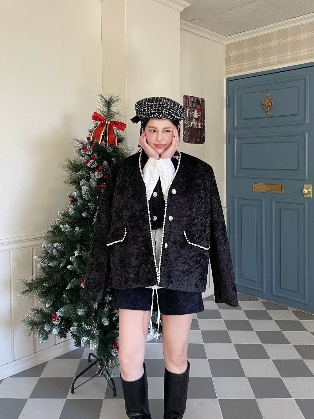 GISELE東大門㊣實拍女士新款熱賣休閑25秋冬推薦真品職業夾克GISELE夾克圖色2