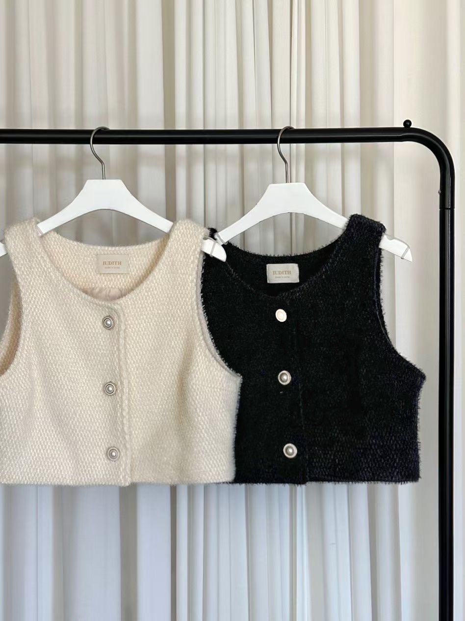 GISELE韓國直郵㊣女士新款人氣職業推薦真品熱賣25秋冬馬甲GISELE馬甲圖色2左二色