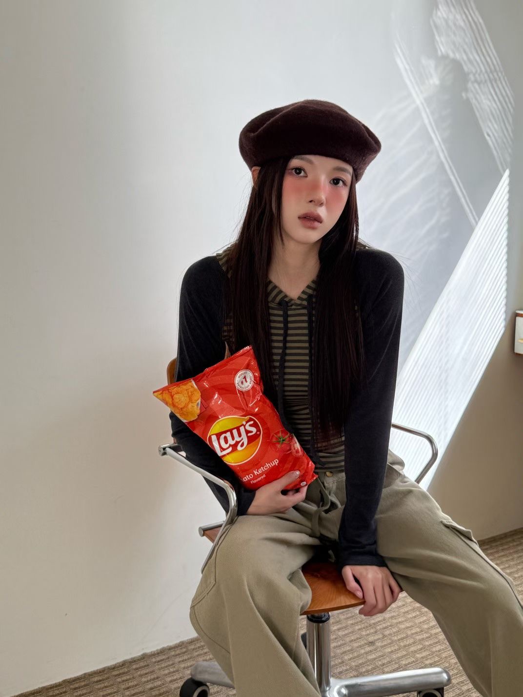 GISELE韓國直郵㊣女士新款推薦時尚職業真品休閑熱賣長袖T恤GISELE長袖T恤