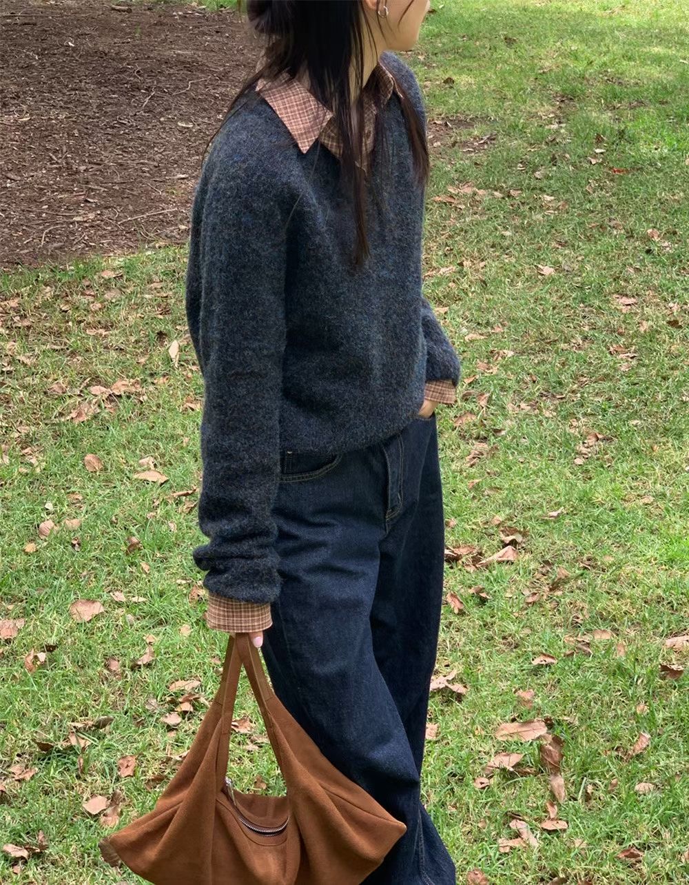 ALL OF US韓國直郵㊣女裝新品職業休閑熱賣針織衫不含脖帶ALL OF US針織衫圖色3