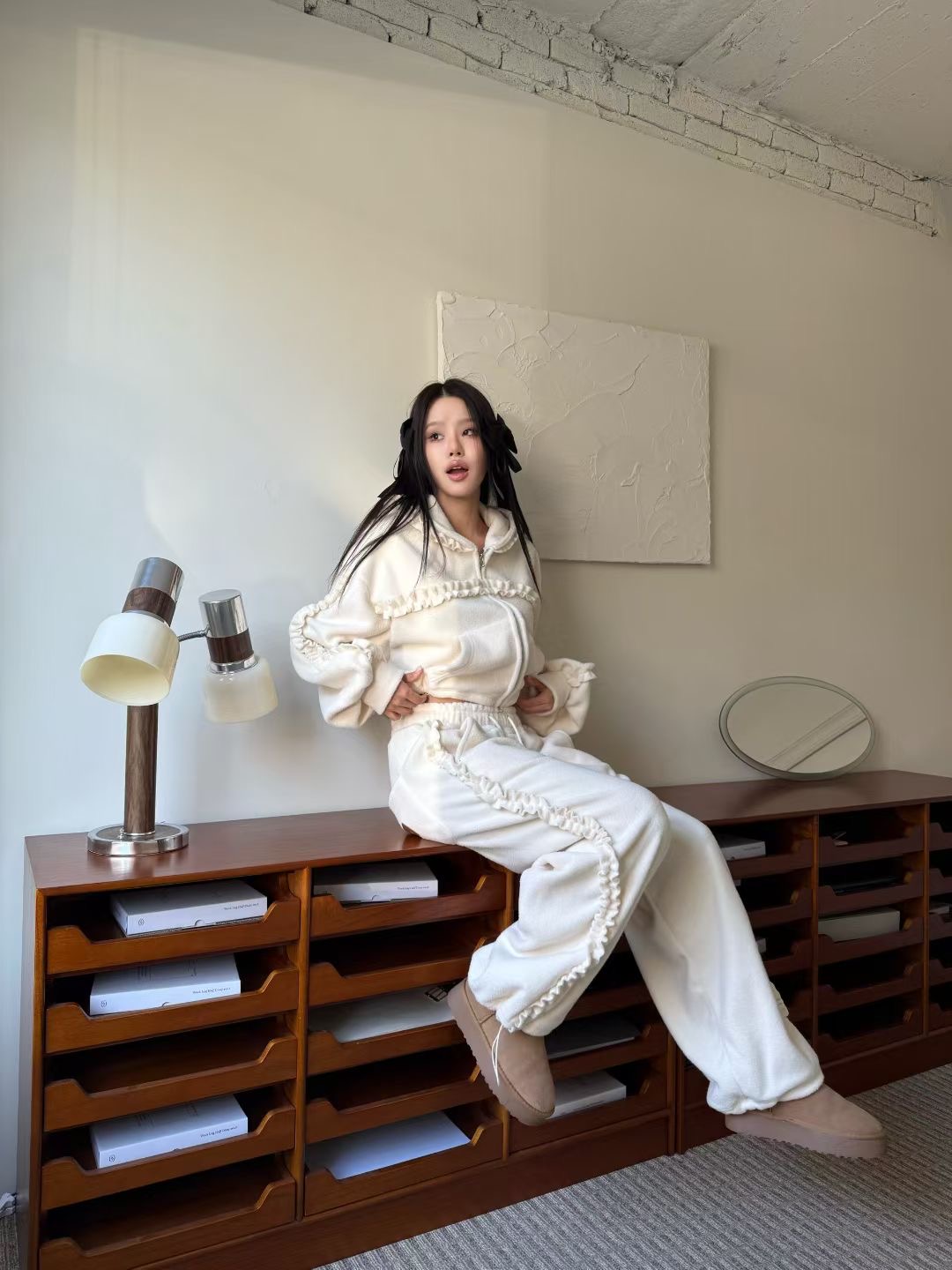 GISELE東大門㊣實拍女裝新品時尚休閑熱賣推薦真品人氣休閑褲GISELE休閑褲圖色1