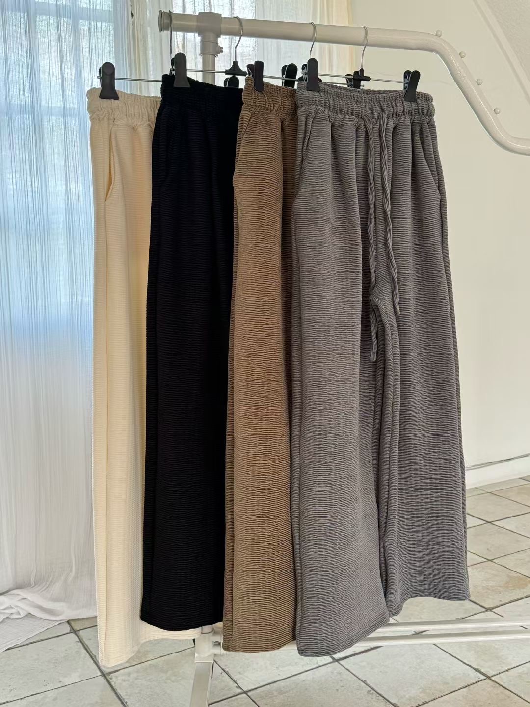 GISELE韓國代購㊣女士新款25秋冬熱賣真品推薦人氣休閑休閑褲GISELE休閑褲圖色2左二色