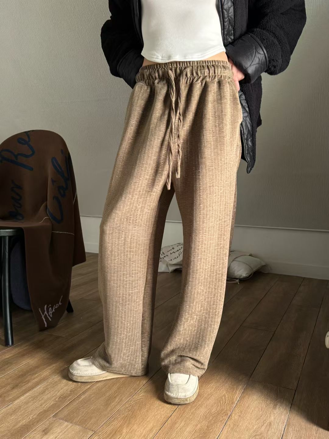 GISELE韓國代購㊣女士新款25秋冬熱賣真品推薦人氣休閑休閑褲GISELE休閑褲圖色3