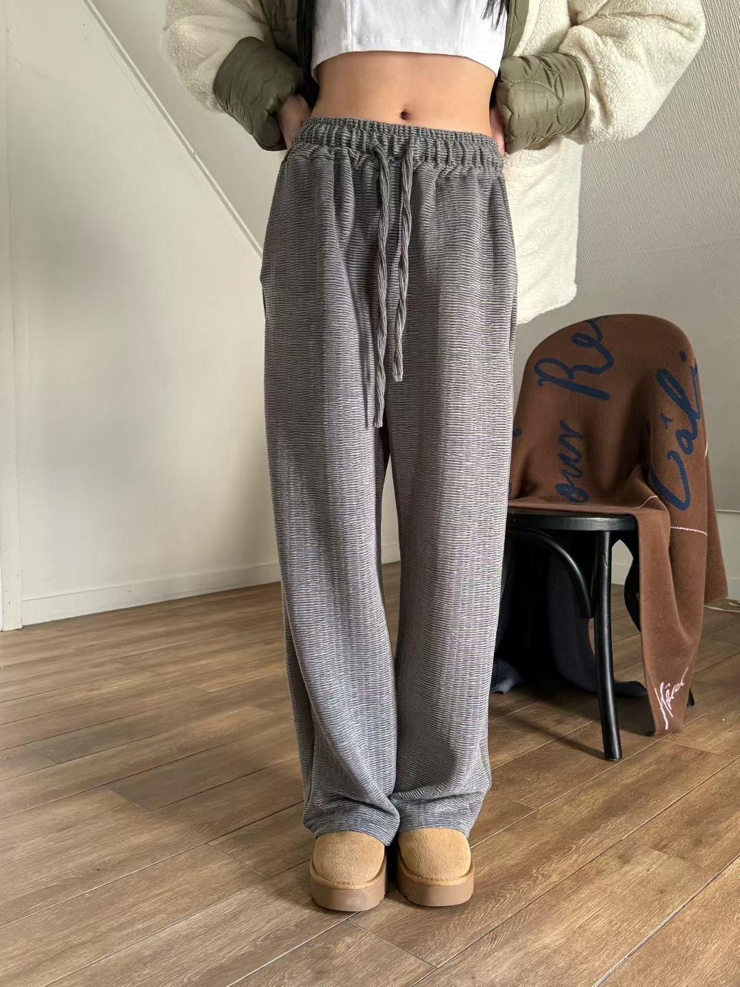 GISELE韓國代購㊣女士新款25秋冬熱賣真品推薦人氣休閑休閑褲GISELE休閑褲圖色4