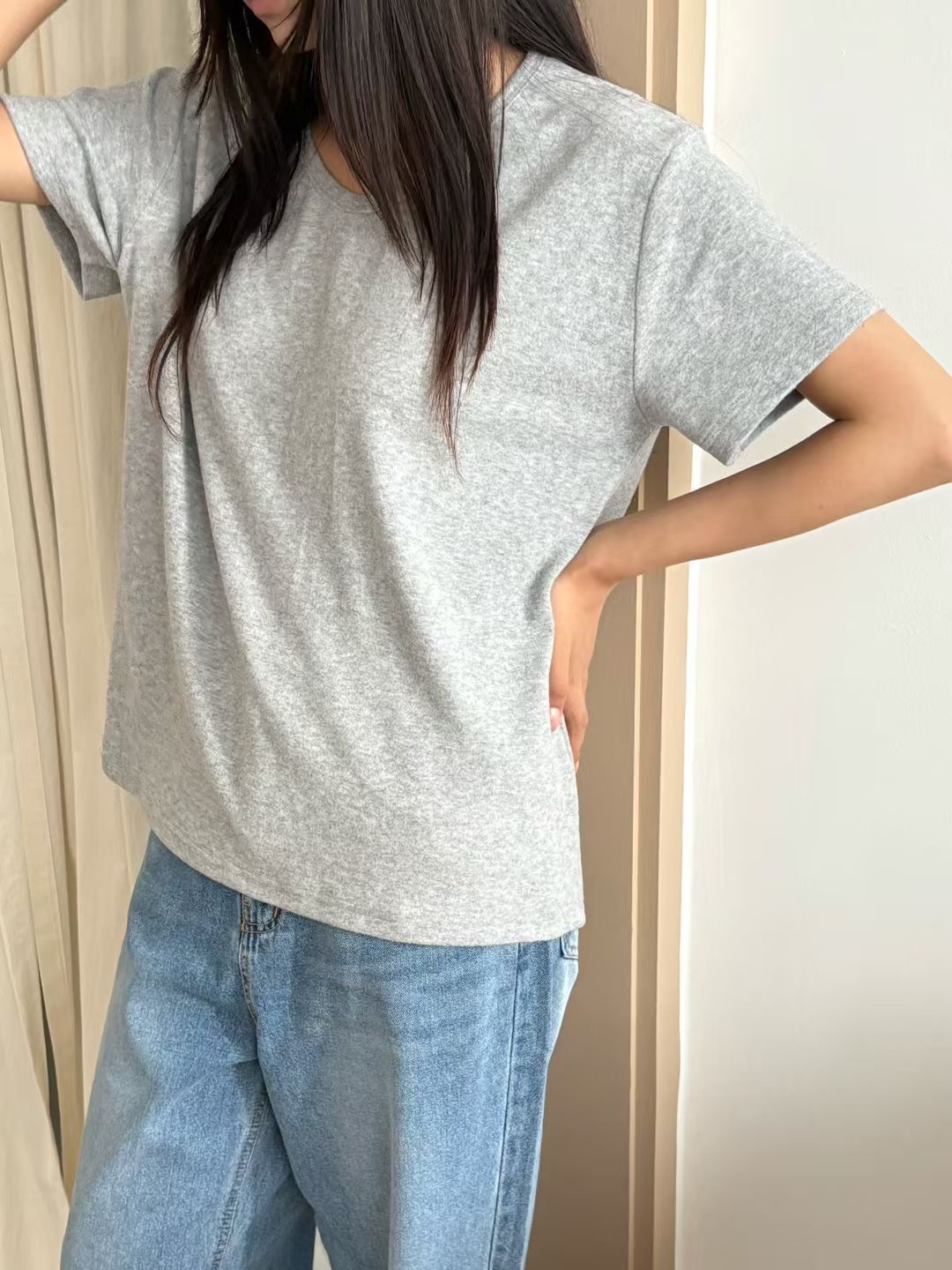 ALL OF US東大門㊣直郵女裝新品推薦25秋冬休閑職業熱賣T恤ALL OF UST恤圖色2