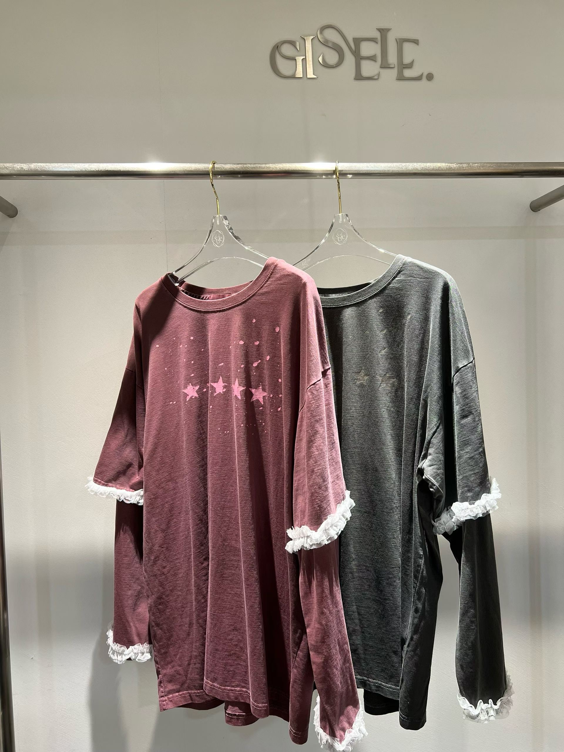 GISELE東大門㊣實拍女士新款25秋冬推薦真品人氣職業長袖T恤GISELE長袖T恤