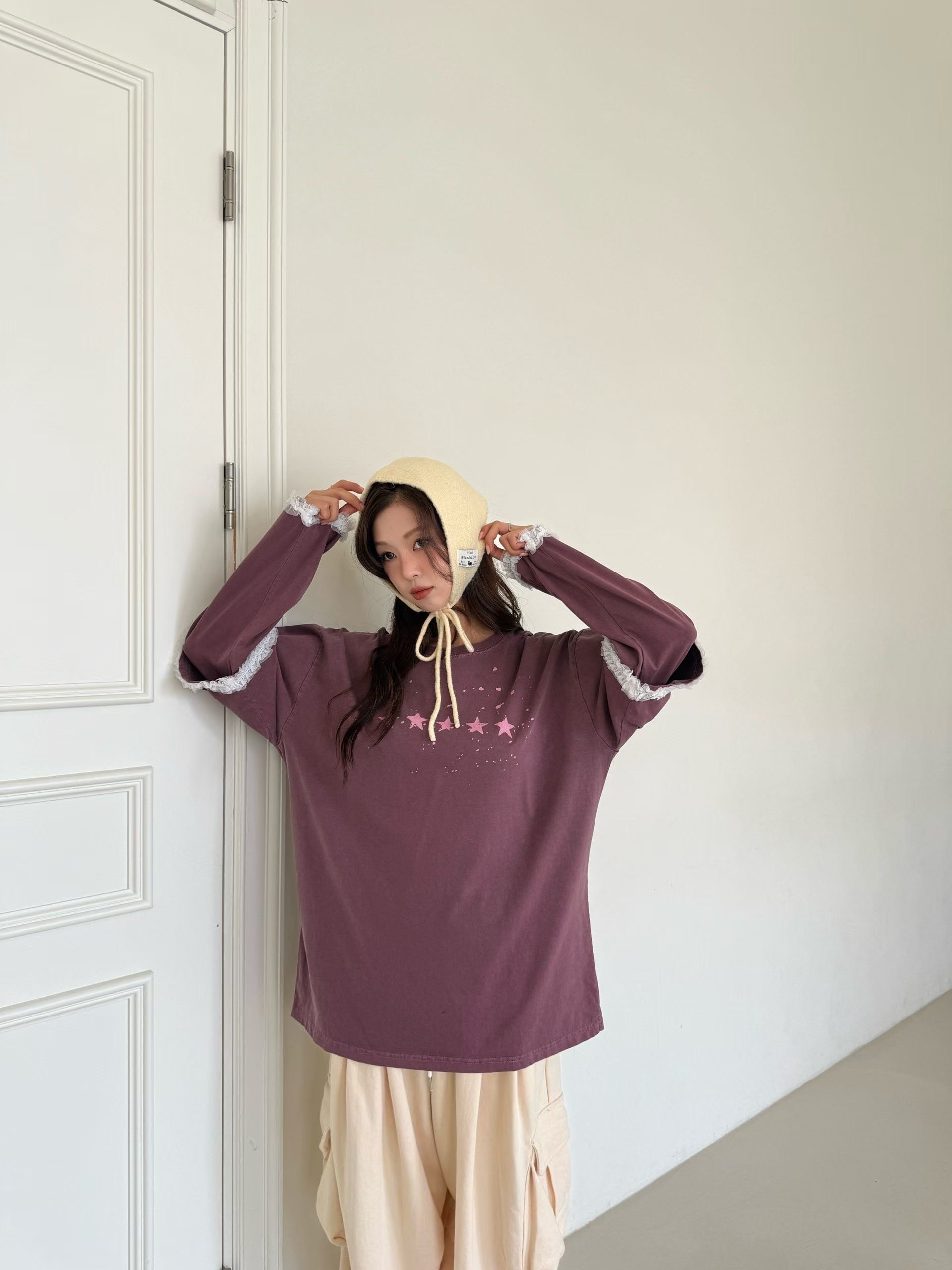 GISELE東大門㊣實拍女士新款25秋冬推薦真品人氣職業長袖T恤GISELE長袖T恤圖色2