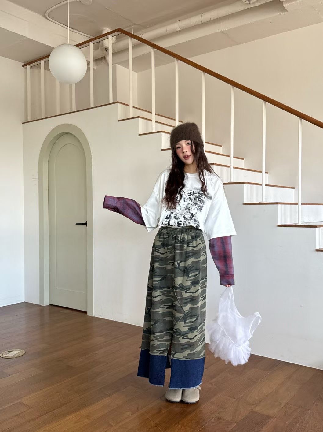 GISELE韓國直郵㊣女士新品職業時尚推薦休閑25秋冬真品長裙GISELE長裙圖色1