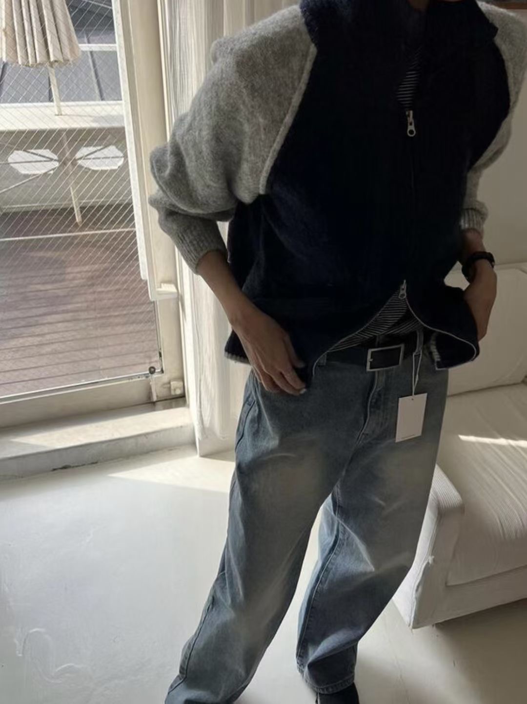 ALL OF US韓國代購㊣女裝新款熱賣休閑職業25秋冬人氣針織衫ALL OF US針織衫圖色2