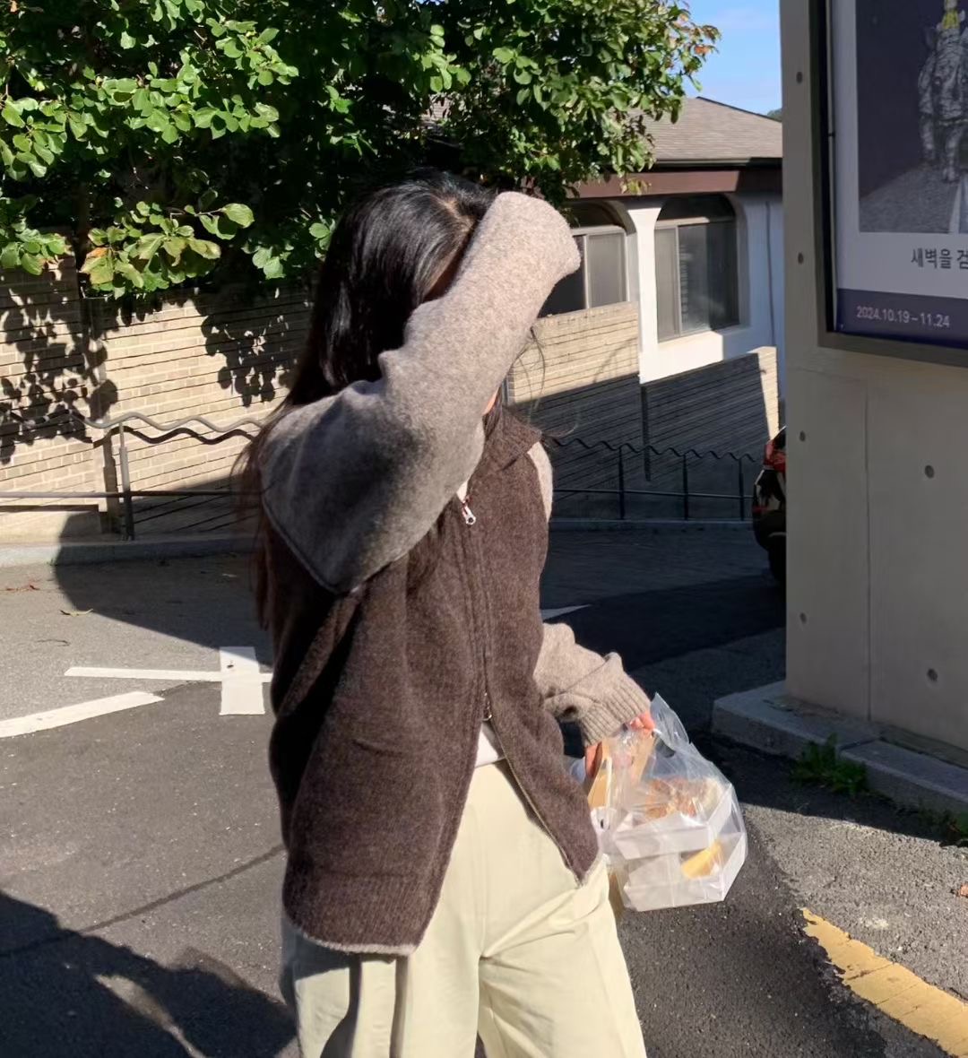 ALL OF US韓國代購㊣女裝新款熱賣休閑職業25秋冬人氣針織衫ALL OF US針織衫圖色3