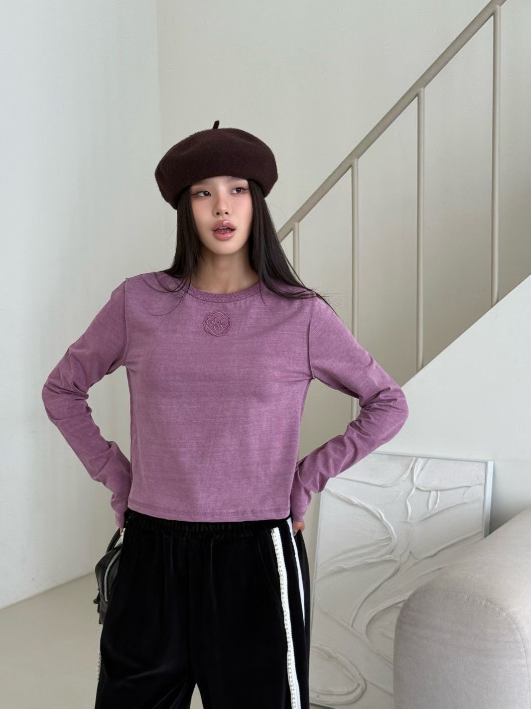 GISELE東大門㊣直郵女士新品真品職業熱賣推薦時尚人氣長袖T恤GISELE長袖T恤圖色2