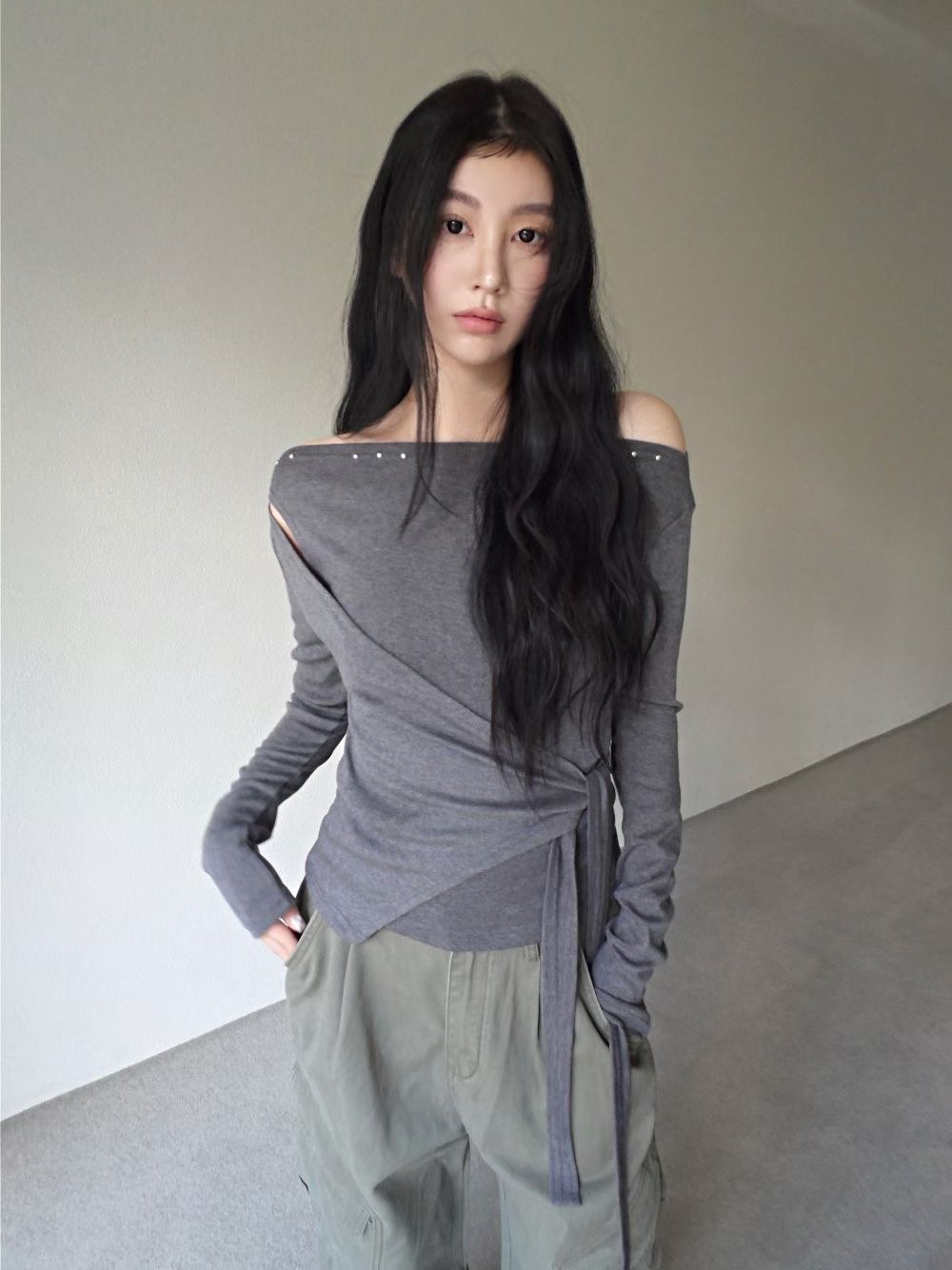 HIDDENHILLS東大門㊣直郵女裝新款熱賣休閑推薦時尚長袖T恤HIDDENHILLS長袖T恤