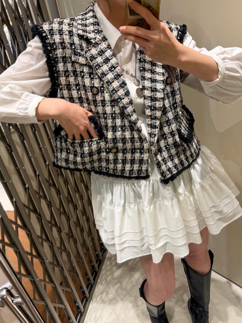 81 MARKET-L東大門㊣直郵女裝新款時尚休閑推薦25秋冬馬甲81 MARKET-L馬甲