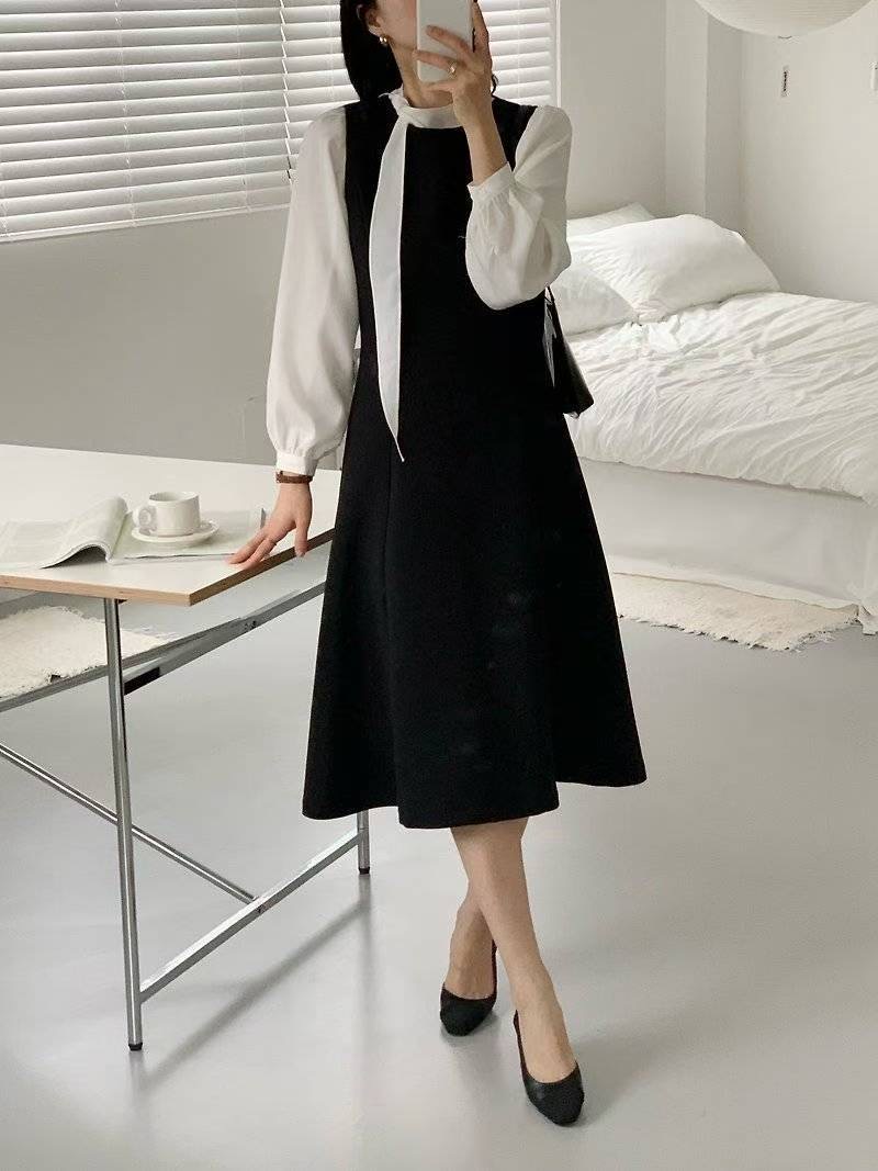 ON-NI-언니-T韓國直郵㊣女裝新款25秋冬熱賣時尚真品連衣裙ON-NI連衣裙圖色1