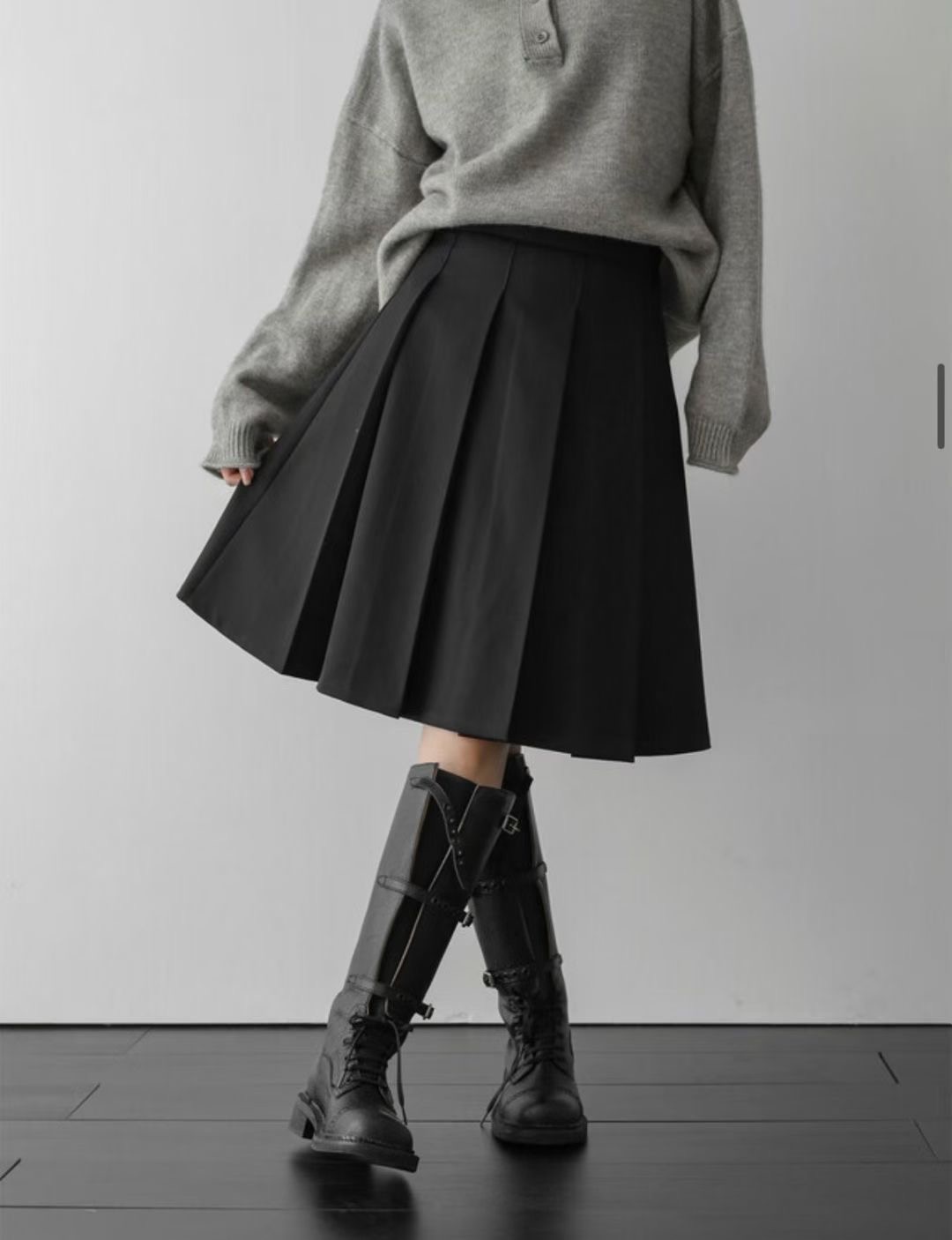 UNSANE韓國代購㊣女裝新款真品25秋冬推薦休閑半身裙中短裙UNSANE半身裙/中短裙