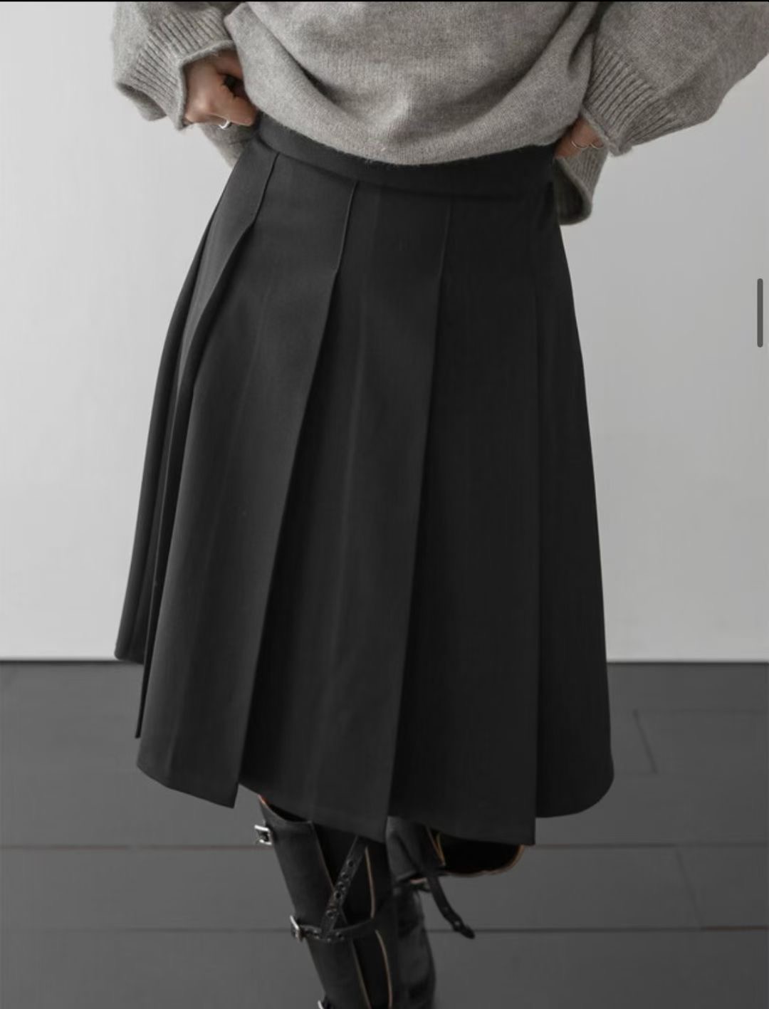 UNSANE韓國代購㊣女裝新款真品25秋冬推薦休閑半身裙中短裙UNSANE半身裙/中短裙