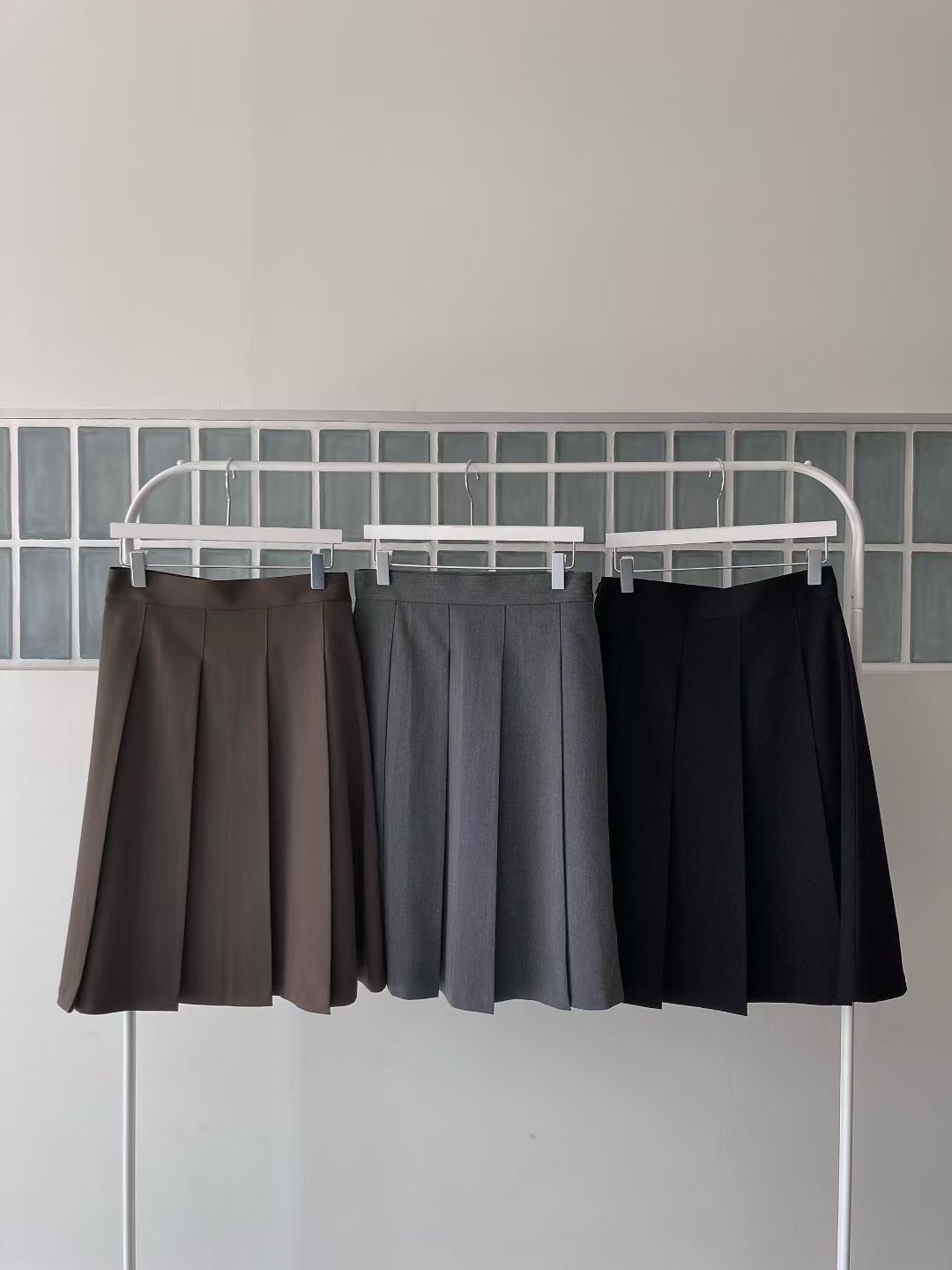 UNSANE韓國代購㊣女裝新款真品25秋冬推薦休閑半身裙中短裙UNSANE半身裙/中短裙圖色3左三色