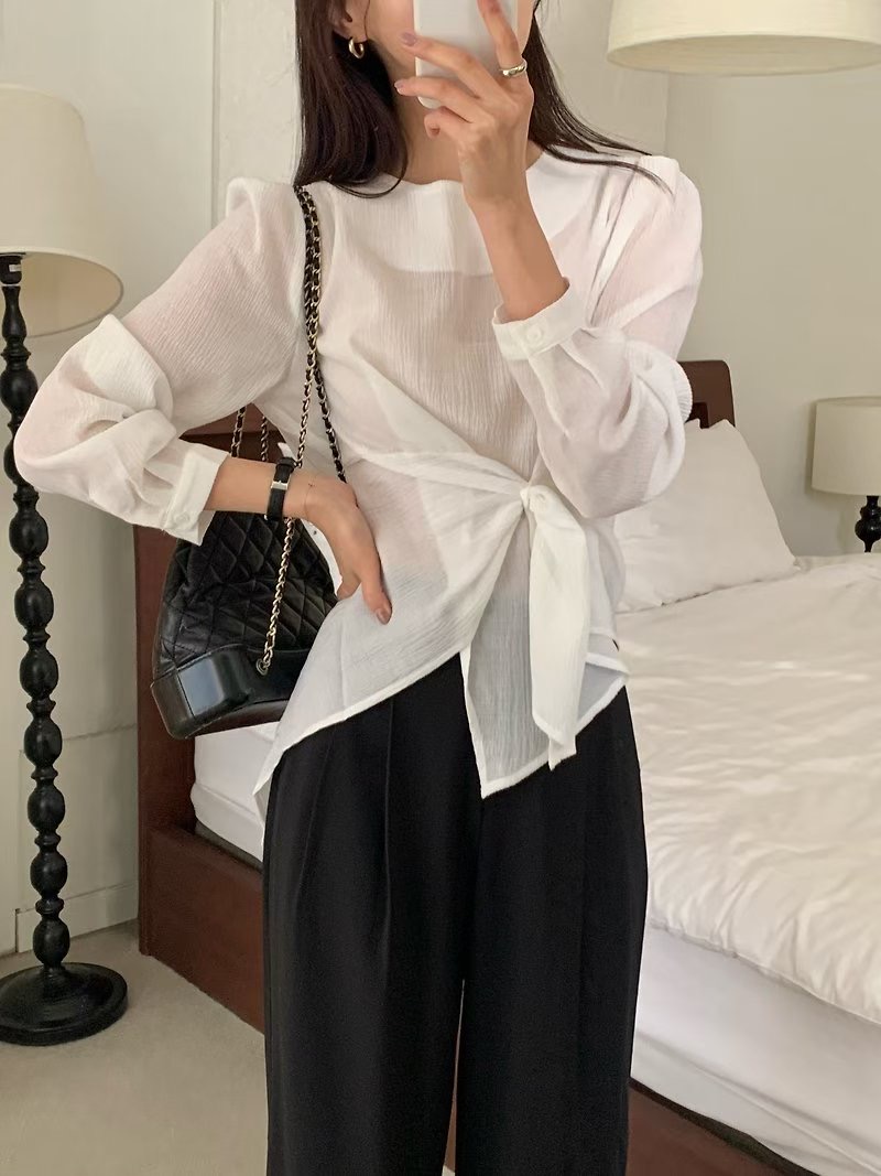 ON-NI-언니-T東大門㊣代購女士新品人氣熱賣休閑襯衫蕾絲衫ON-NI襯衫/蕾絲衫