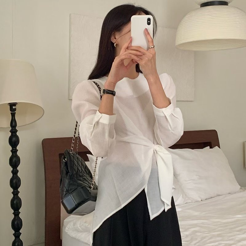 ON-NI-언니-T東大門㊣代購女士新品人氣熱賣休閑襯衫蕾絲衫ON-NI襯衫/蕾絲衫圖色2