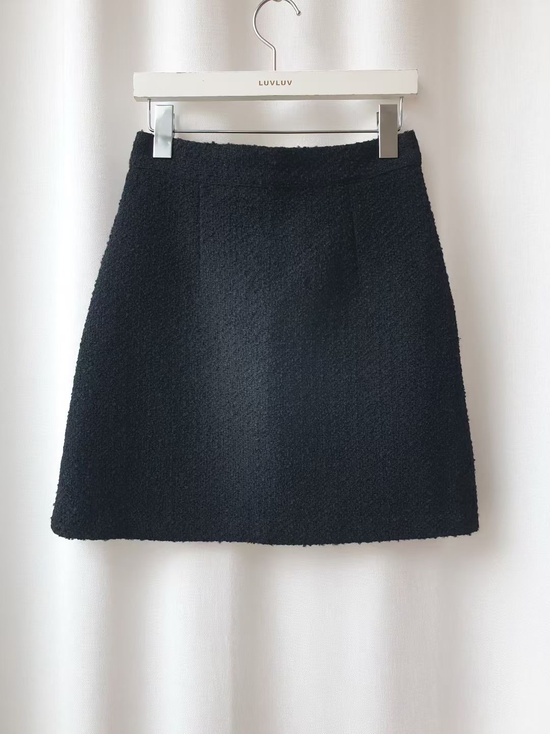 LUVLUV-럽럽-OT韓國直郵㊣女士新品休閑25秋冬短裙粗花呢LUVLUV-럽럽-OT短裙圖色1