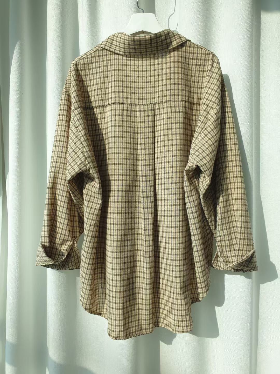 LUVLUV-럽럽-OT東大門㊣代購女裝新款推薦襯衫蕾絲衫雙排扣格子LUVLUV-럽럽-OT襯衫/蕾絲衫