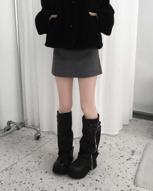 UNSANE韓國直郵㊣女裝新款25秋冬職業時尚真品熱賣休閑短裙UNSANE短裙