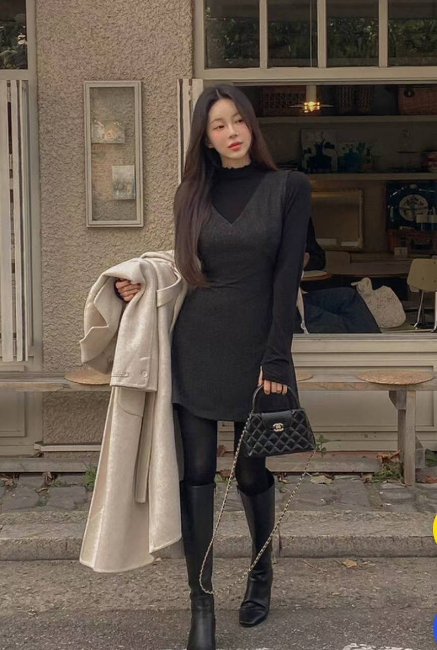 ON-NI-언니-T韓國直郵㊣女裝新品休閑推薦時尚職業連衣裙ON-NI連衣裙圖色2