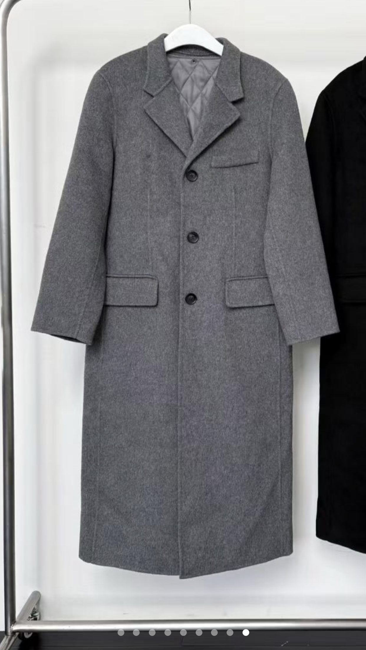 UNSANE東大門㊣代購女士新品職業推薦休閑真品中長款大衣羊毛UNSANE中長款大衣圖色1