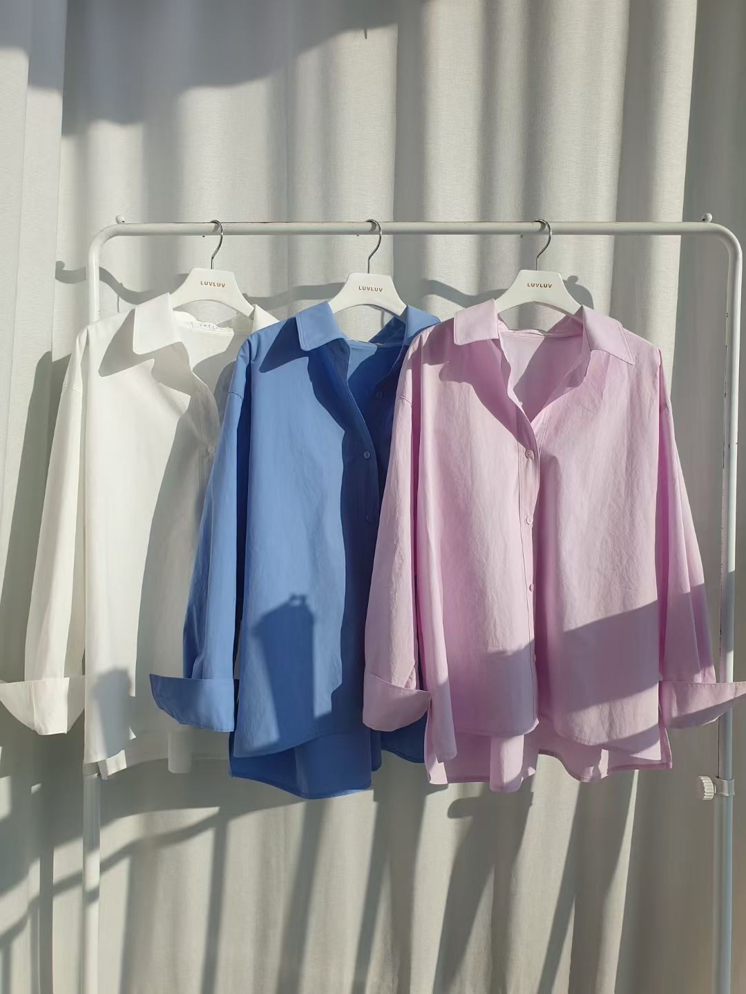 LUVLUV-럽럽-OT東大門㊣直郵女士新品職業推薦襯衫蕾絲衫LUVLUV-럽럽-OT襯衫/蕾絲衫圖色1左一色